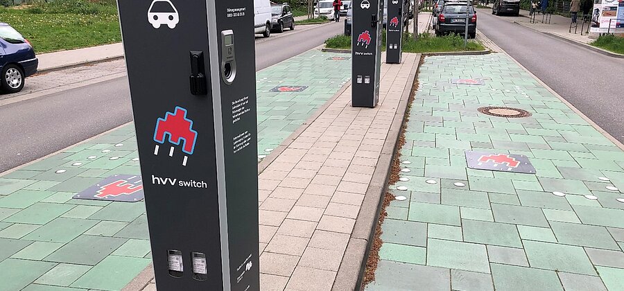 Eine Ladessäule von hvv Switch